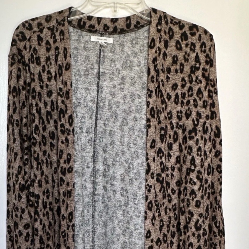 Maurice's Brand Womens Size 0X Lightweight Animal Print Cardigan